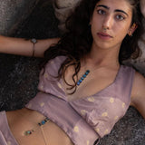 Eva Crop Top / Silver Pink