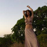 Eva Crop Top / Silver Pink